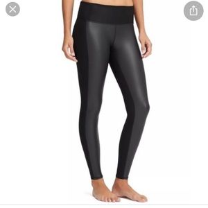 Athleta Faux leather front leggings